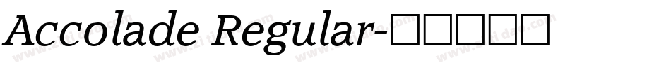 Accolade Regular字体转换